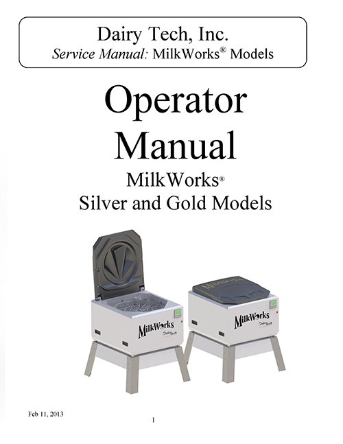 MilkWorks Owner's Manual